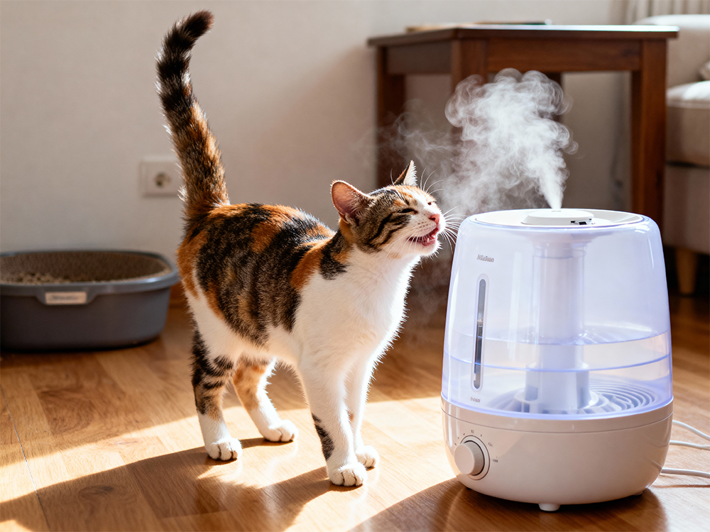 猫の乾燥対策に『加湿器』は使っていいの？愛猫が喜ぶ4つのメリットから使い方の注意点まで